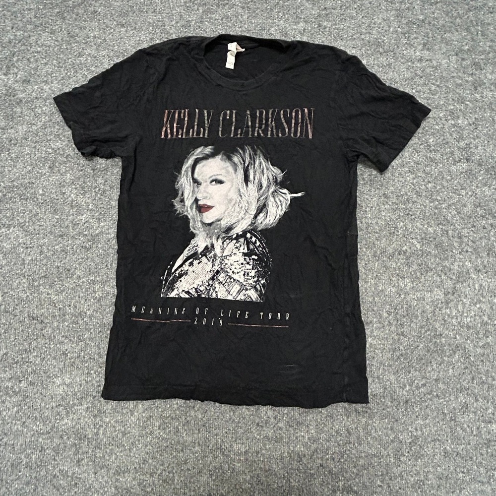 Kelly Clarkson T-Shirt Womens Size M Black Meaning of Life Tour 2019 Concert Tee